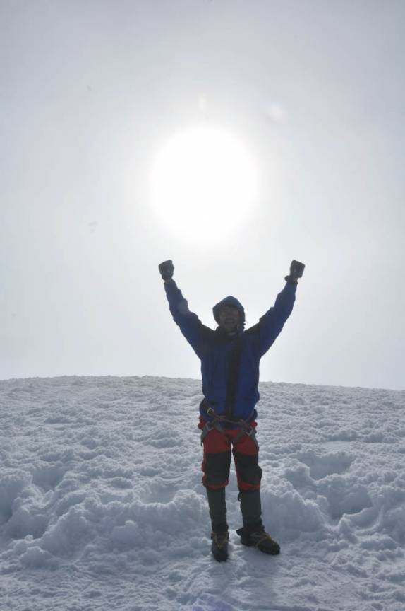 A mais de 6.300 metros de altitude, no cume do Chimborazo, no Equador